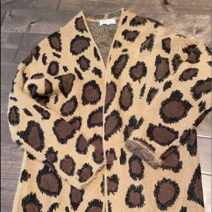 Grace and Lace Cheetah knee length cardigan